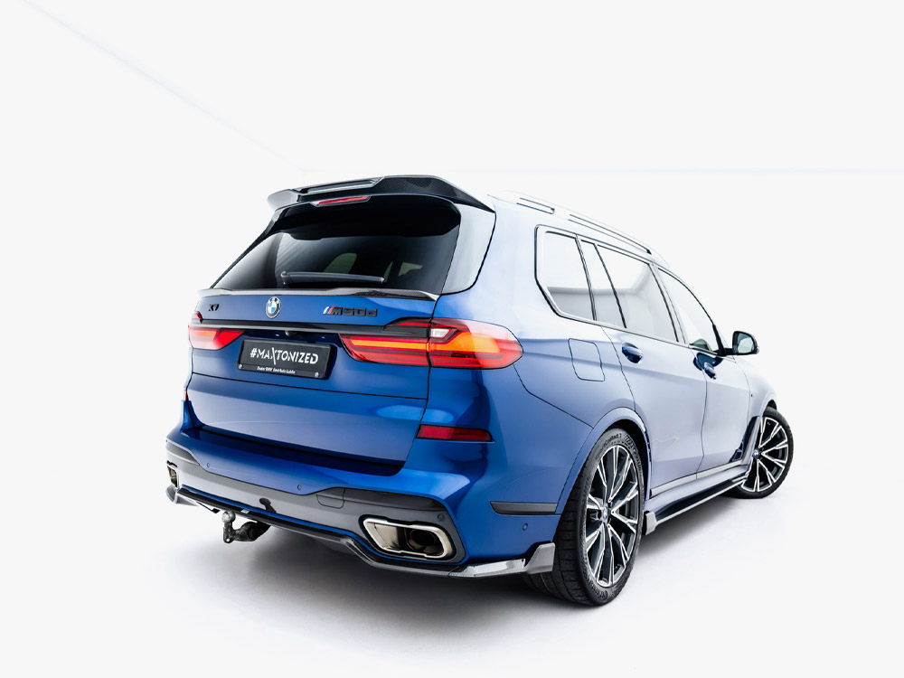 Prepreg Carbon Fiber Rear Diffuser BMW X7 M-Pack G07 / G07 Facelift (version with towbar) - 4 