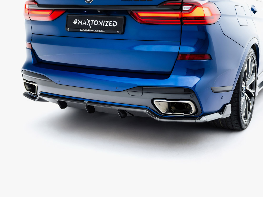 Prepreg Carbon Fiber Rear Diffuser BMW X7 M-Pack G07 / G07 Facelift (version with towbar) - 5 