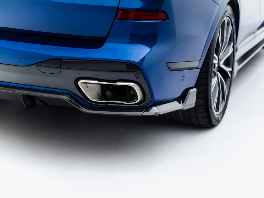 Prepreg Carbon Fiber Rear Diffuser BMW X7 M-Pack G07 / G07 Facelift (version with towbar) - 8 