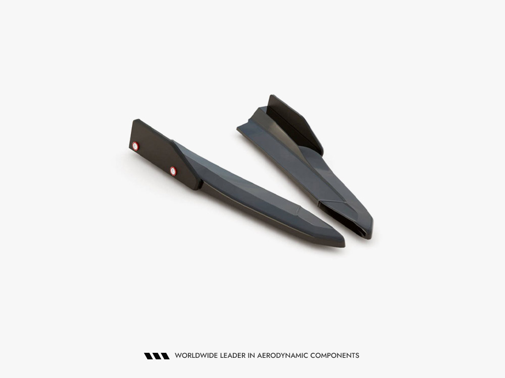 Rear Side Splitters V.4 + Flaps Skoda Octavia RS Combi / Liftback Mk4 / Mk4 Facelift - 5 