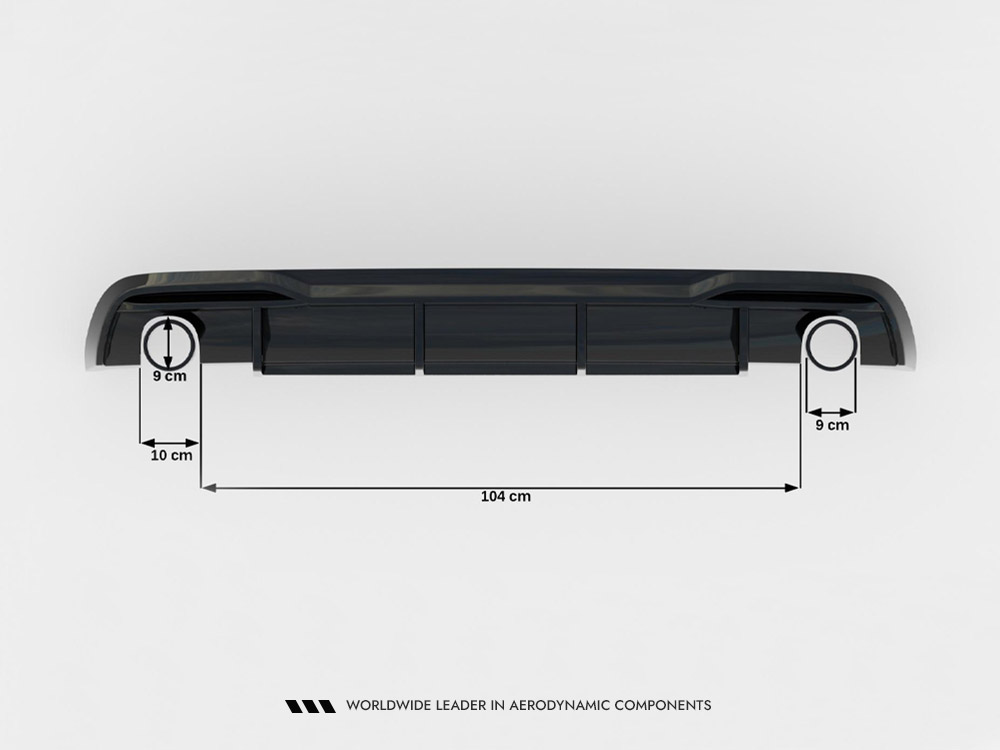 Rear Valance Audi A5 Sportback 8T Facelift (Version with single exhausts on both sides) - 5 