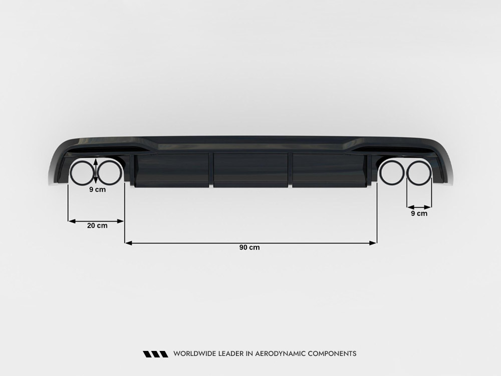 Rear Valance Audi A5 Sportback 8T Facelift (Version with dual exhausts on both sides) - 6 