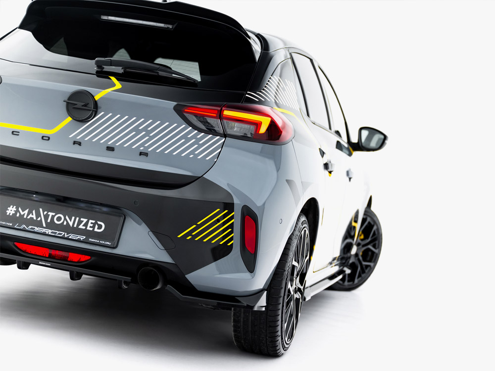 Rear Splitter (Vertical Bars) Opel Corsa F Facelift (Mk6 Facelift) - 6 