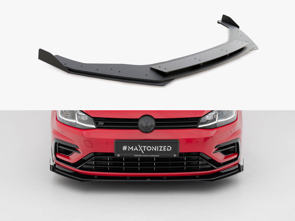 Street PRO Front Splitter + Flaps Volkswagen Golf R / R-Line Mk7 Facelift - 1 