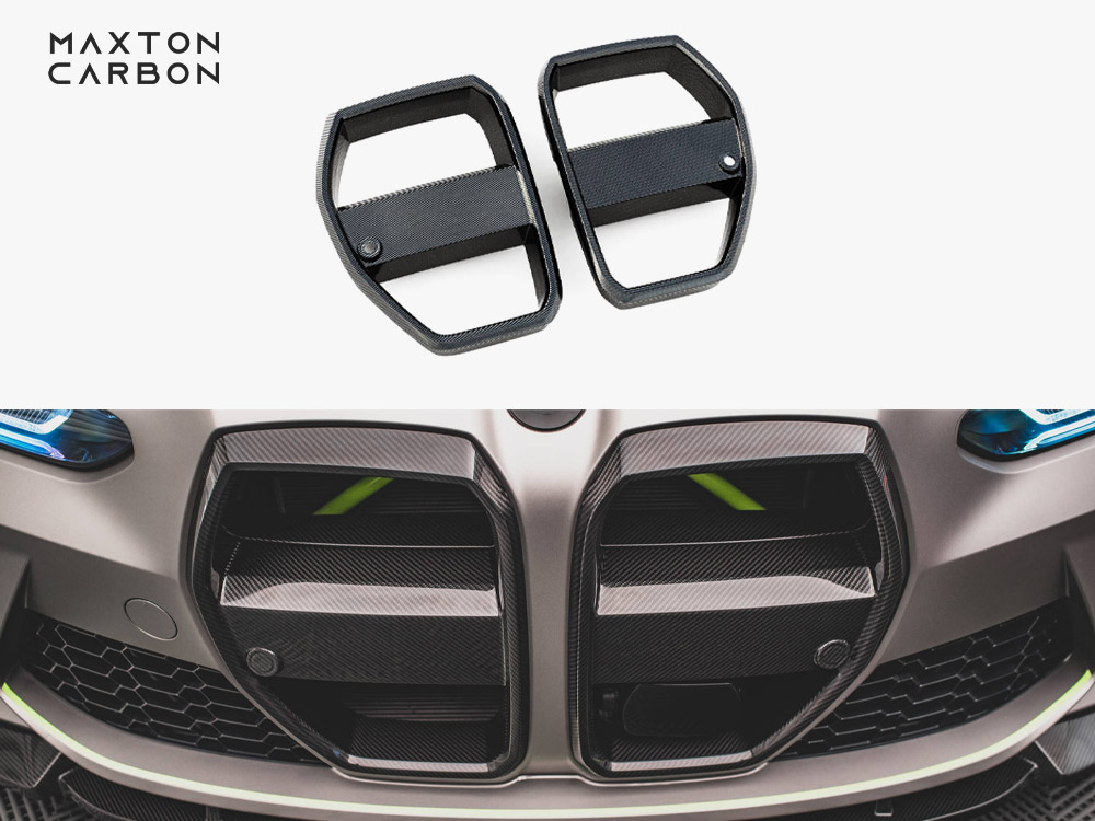 Carbon Fiber Front Grill + License Plate Holder Base BMW M4 G82 - 1 
