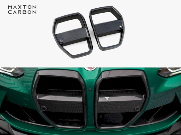 Carbon Fiber Front Grill + License Plate Holder Base BMW M3 G80 / G81