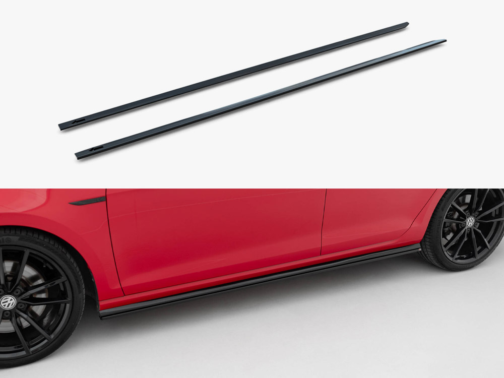 Side Skirts Diffusers V.2 Volkswagen Golf R / R-Line Mk7 Facelift - 1 