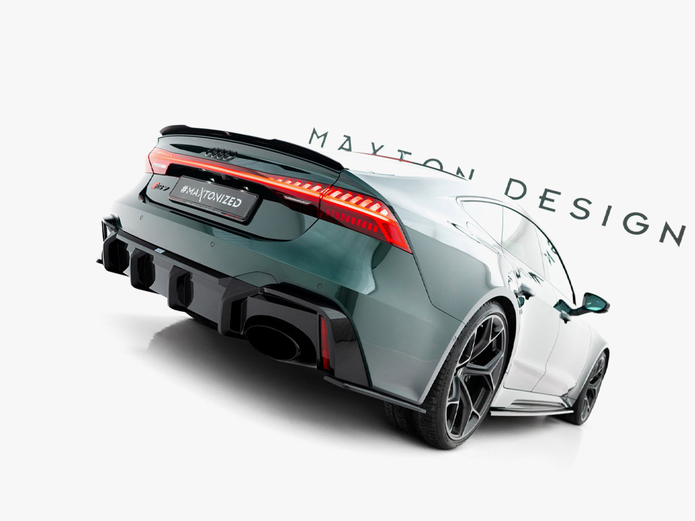 Prepreg Carbon Fiber Rear Diffuser Audi RS7 C8 (version with towbar) - 2 