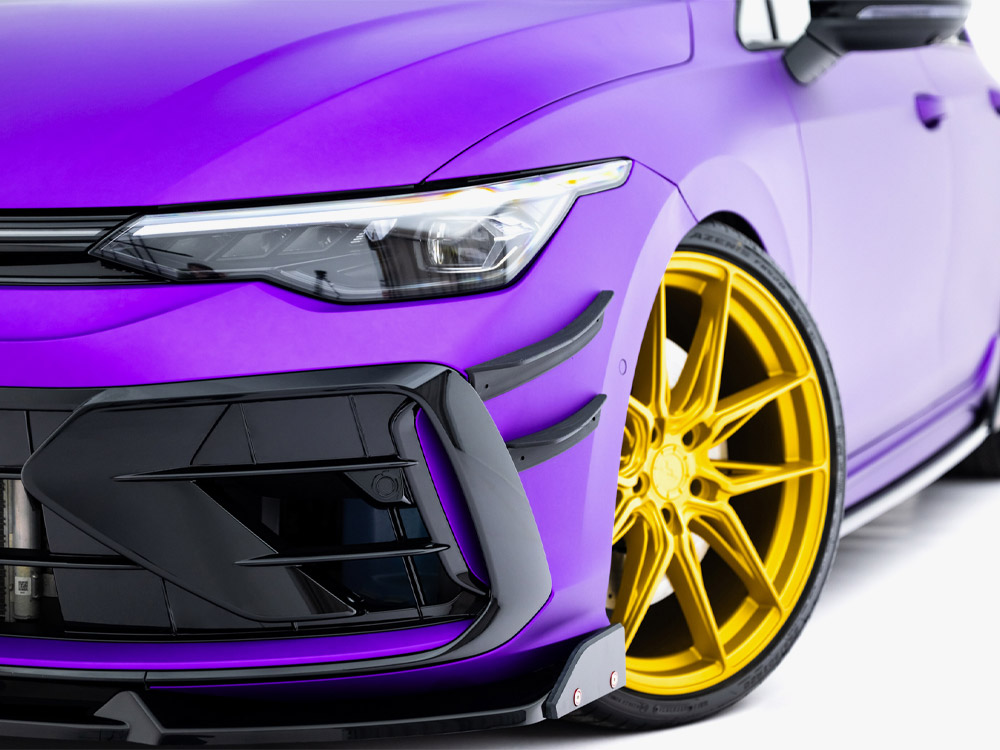 Front Bumper Wings (Canards) Volkswagen Golf R Hatchback / Variant Mk8 Facelift - 3 