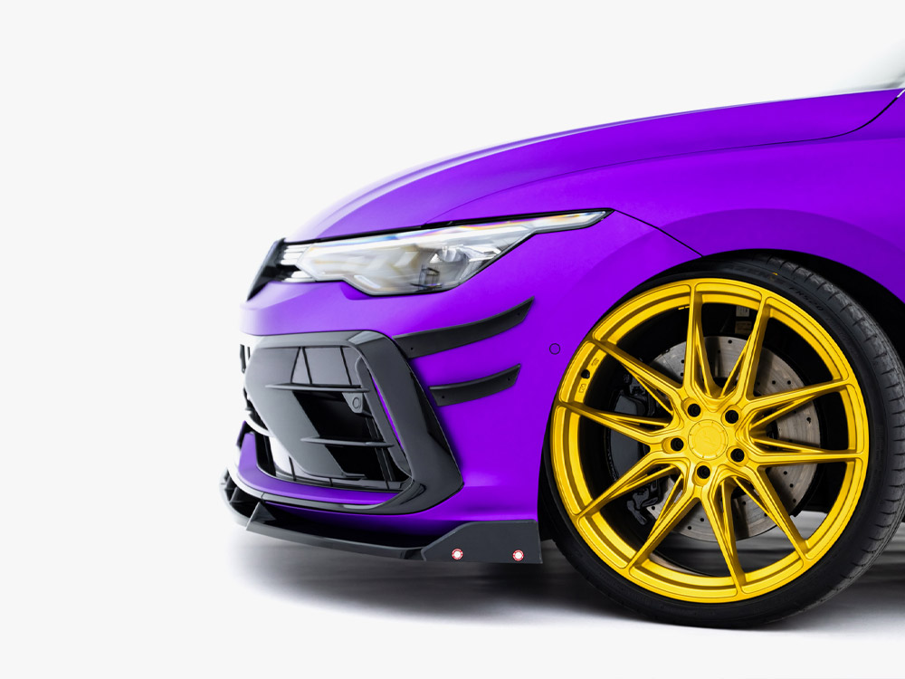 Front Bumper Wings (Canards) Volkswagen Golf R Hatchback / Variant Mk8 Facelift - 4 