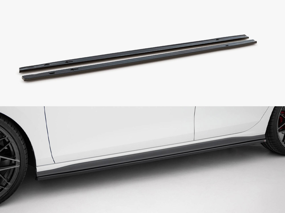 Side Skirts Diffusers V.1 compatible with Volkswagen Golf GTI / GTE / GTI Clubsport / GTD / R-Line Mk8 - 1 