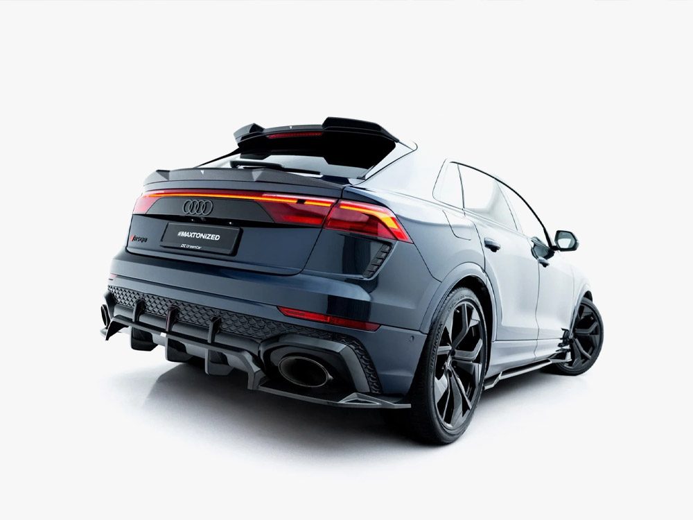Prepreg Carbon Fiber Rear Splitter (Vertical Bars) Audi RSQ8 Mk1 Facelift - 2 