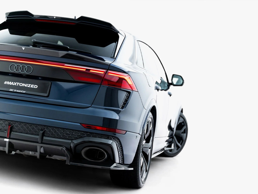 Prepreg Carbon Fiber Rear Splitter (Vertical Bars) Audi RSQ8 Mk1 Facelift - 7 