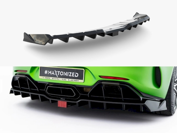 Rear Splitter (Vertical Bars) + LED Mercedes-AMG GT R C190 Facelift