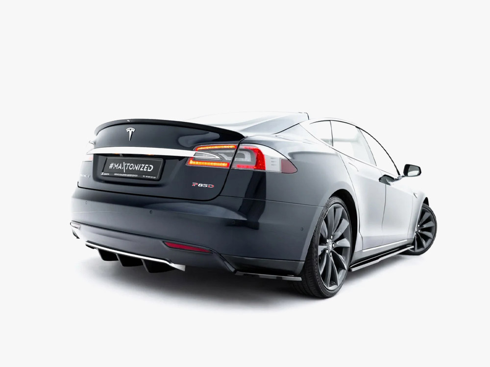 Rear Side Splitters V.2 Tesla Model S Mk1 - 2 