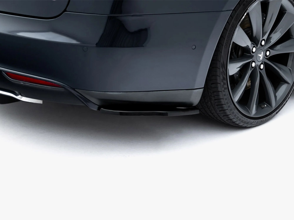 Rear Side Splitters V.2 Tesla Model S Mk1 - 4 