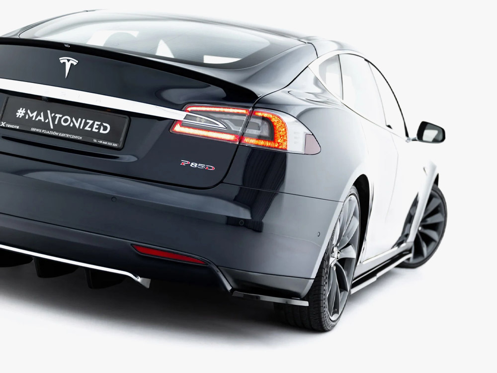 Rear Side Splitters V.2 Tesla Model S Mk1 - 3 