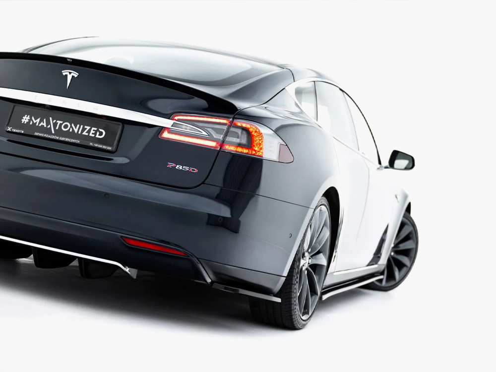 Rear Side Splitters V.1 Tesla Model S Mk1 - 3 