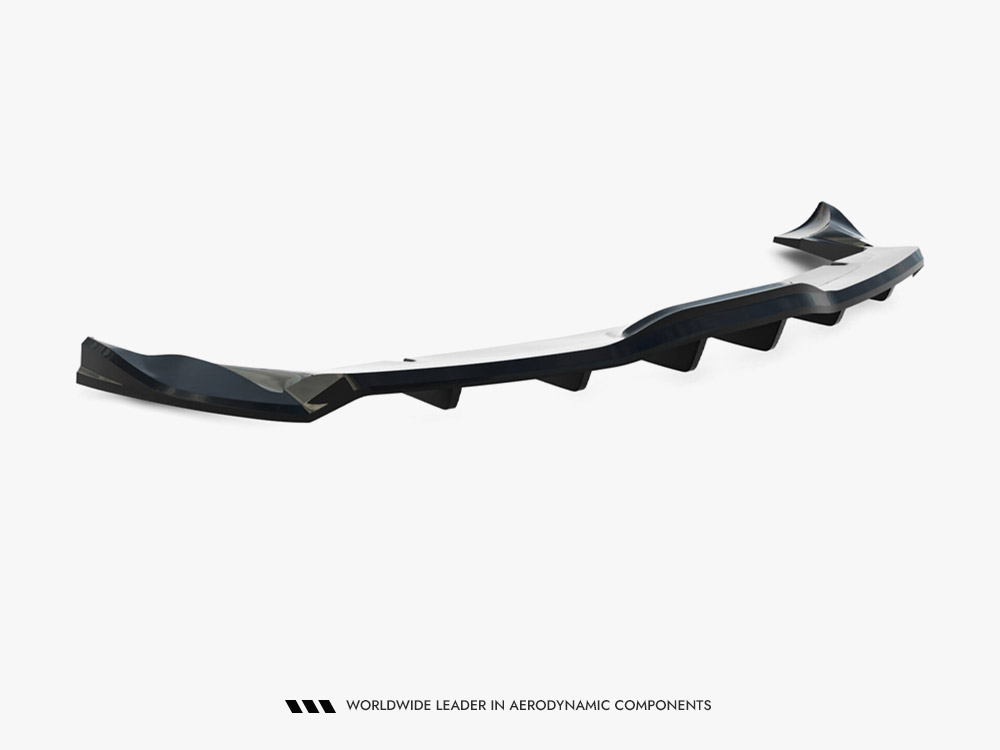 Rear Splitter (Vertical Bars) V.2 Tesla Model X Mk1 Facelift - 9 