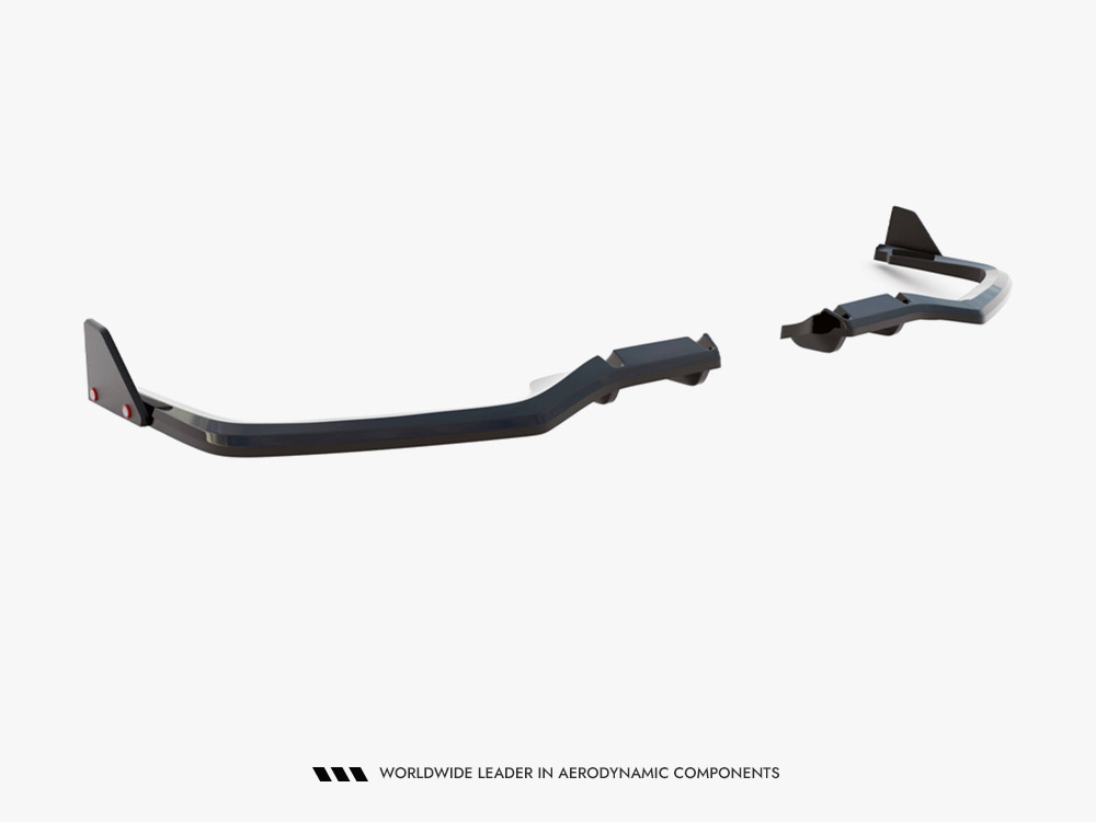 Rear Splitter V.1 (Vertical Bars) + Flaps Honda Civic Sport Mk10 Facelift - 6 