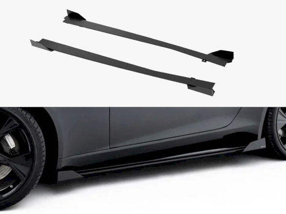Street PRO Side Skirt Diffusers + Flaps Jaguar F-Type X152 Facelift 2