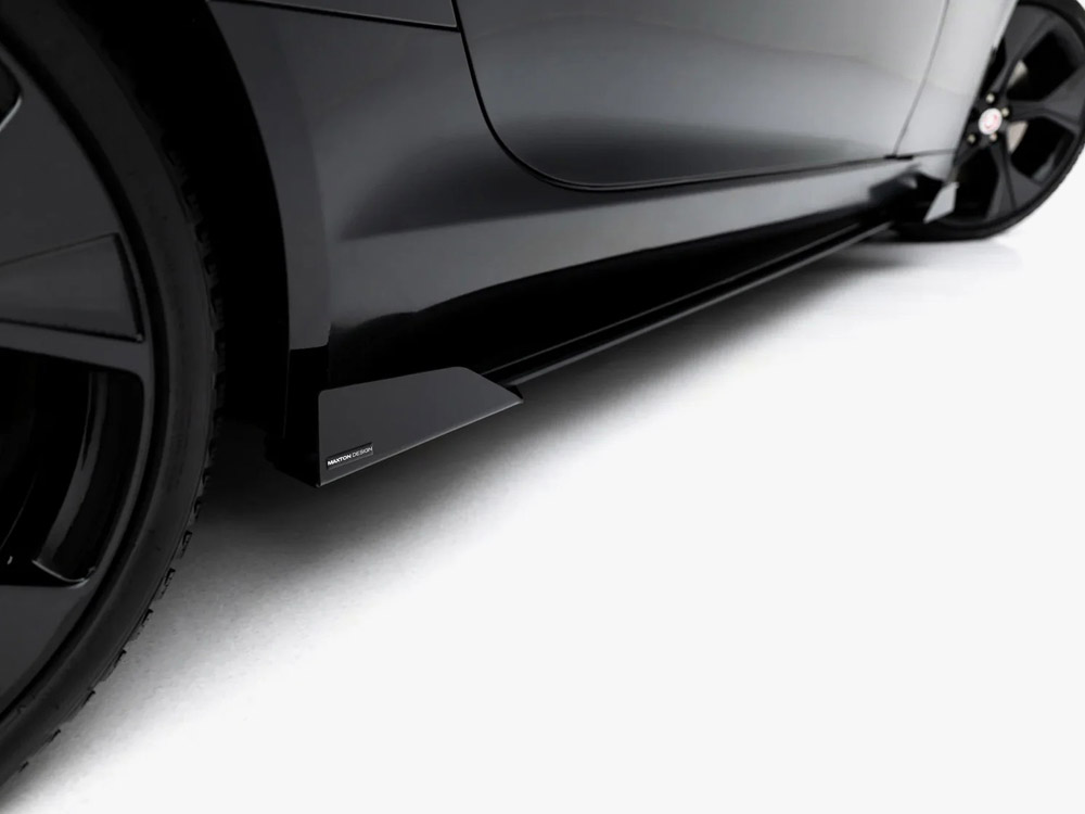 Street PRO Side Skirt Diffusers + Flaps Jaguar F-Type X152 Facelift 2 - 5 