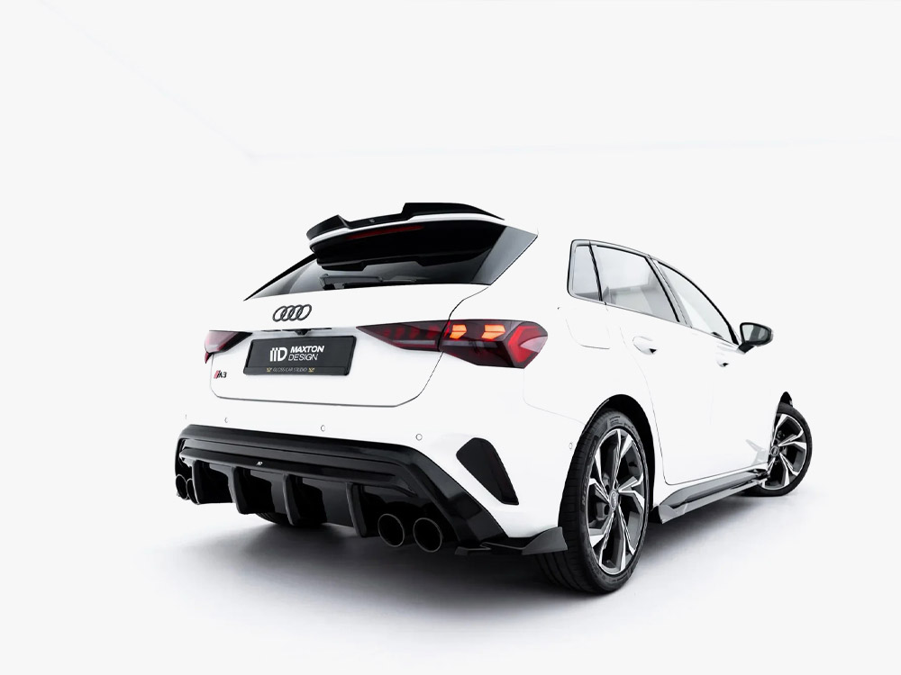 Rear Valance + Exhaust Ends Imitation Audi A3 S-Line Sportback 8Y Facelift - 2 