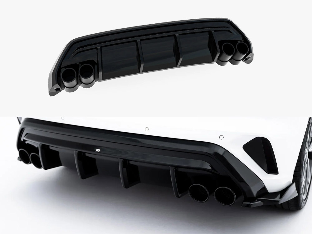 Rear Valance + Exhaust Ends Imitation Audi A3 S-Line Sportback 8Y Facelift - 1 