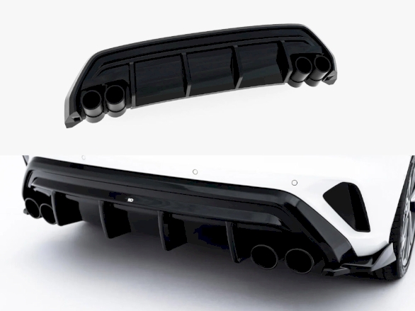 Rear Valance + Exhaust Ends Imitation Audi A3 S-Line Sportback 8Y Facelift