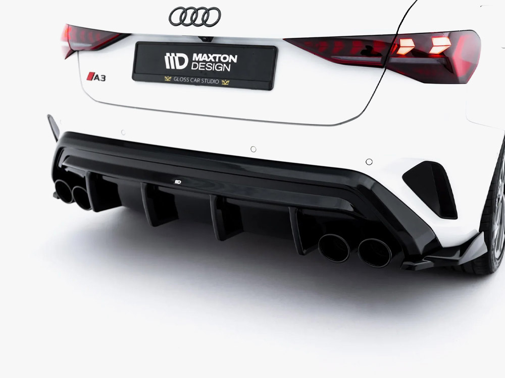 Rear Valance + Exhaust Ends Imitation Audi A3 S-Line Sportback 8Y Facelift - 3 