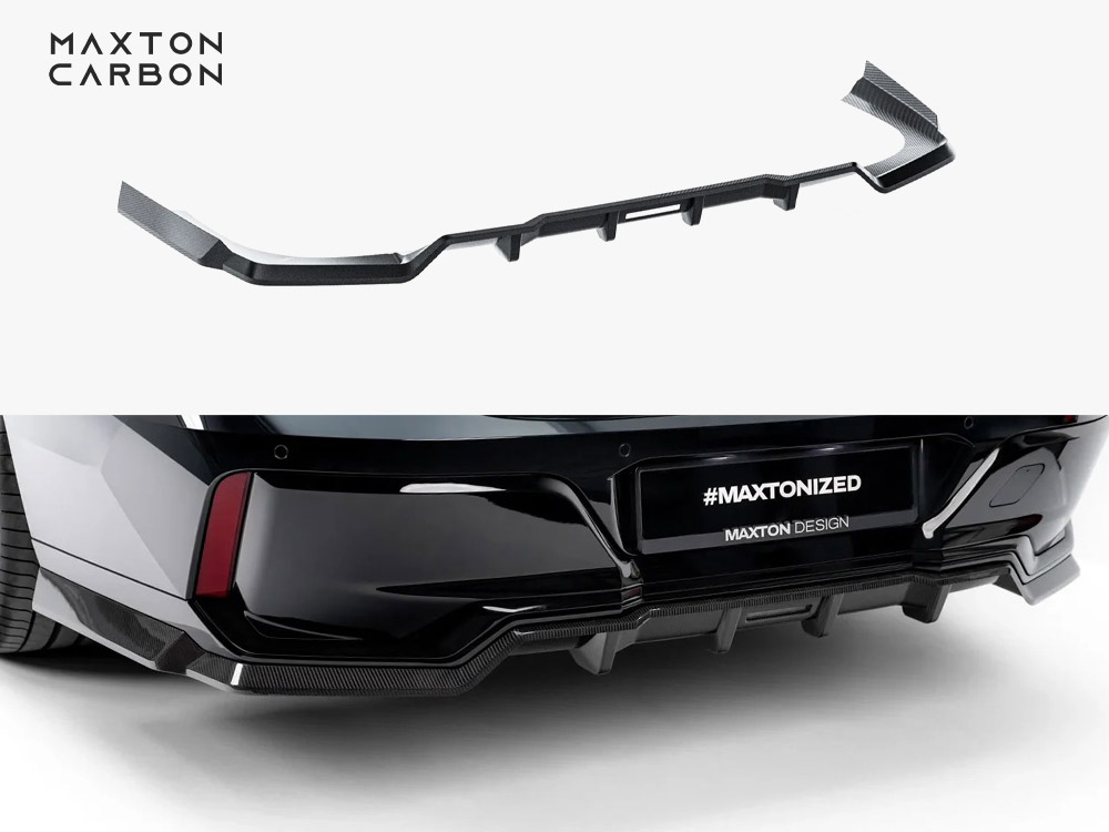 Prepreg Carbon Fiber Rear Splitter (Vertical Bars) BMW 7 M-Pack / i7 M-Pack G70 - 1 