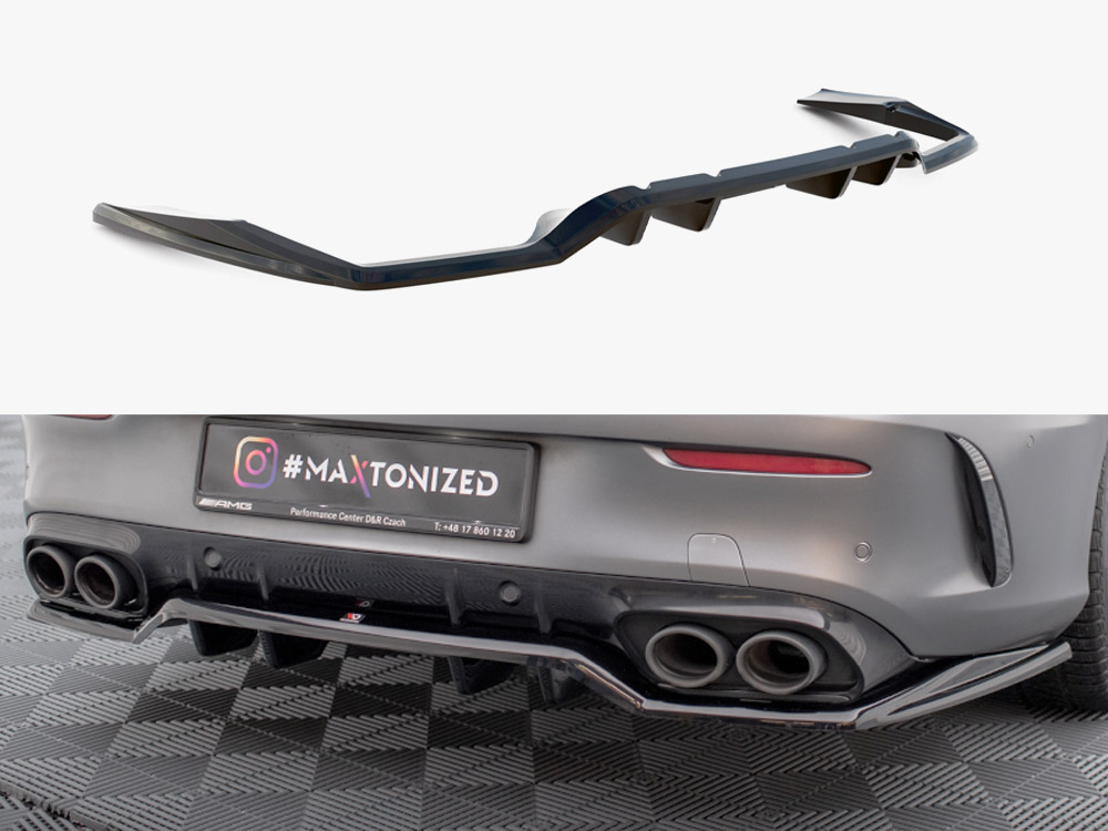 Rear Splitter (Vertical Bars) Mercedes-AMG C43 Coupe / Cabrio C205 Facelift / A205 Facelift - 1 