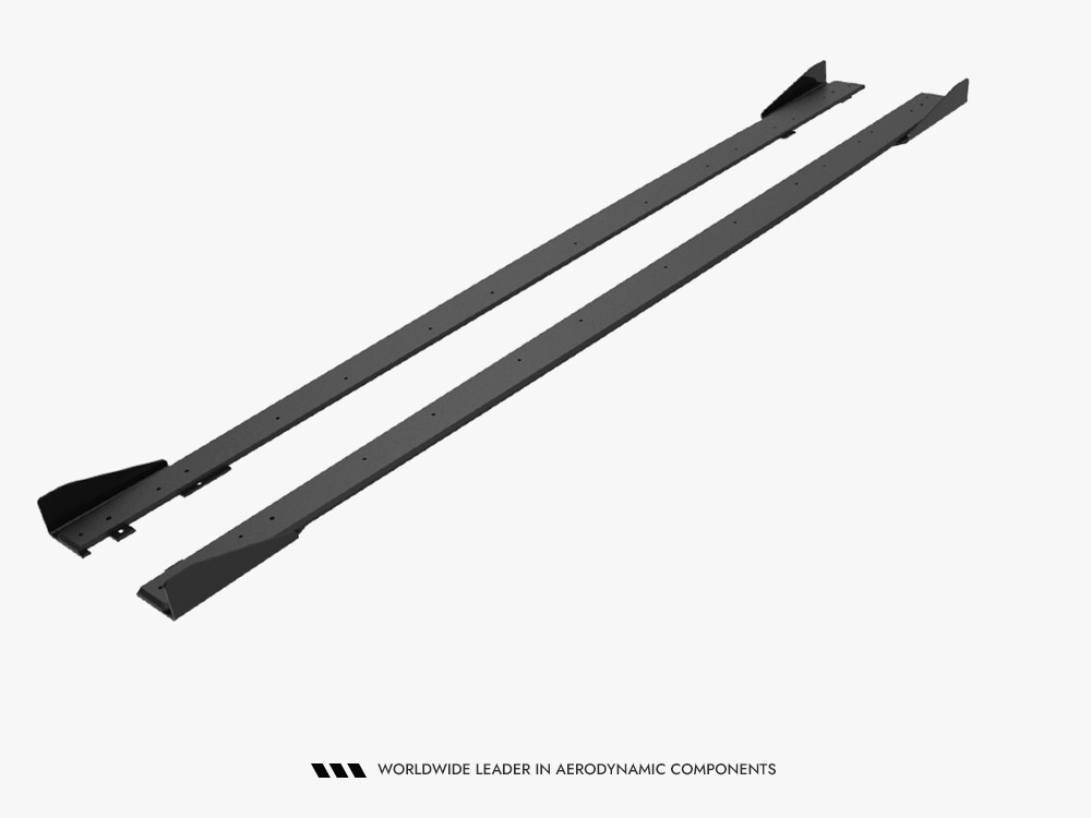 Street PRO Side Skirts Diffusers + Flaps Mercedes-AMG C63 Sedan / Estate W205 Facelift - 5 
