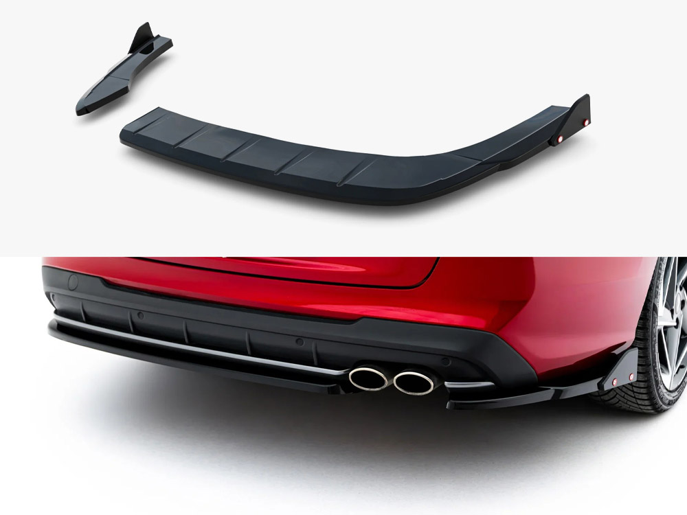 Rear Side Splitters V.2 + Flaps Hyundai I30 N-Line Wagon Mk3 Facelift - 1 