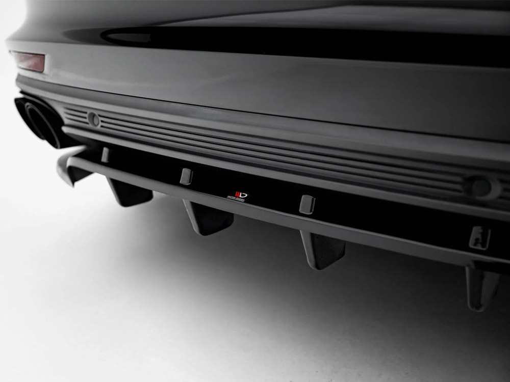 Rear Splitter (Vertical Bars) Porsche Panamera Turbo S E-Hybrid / Panamera E-Hybrid / Panamera 4S 971 - 4 