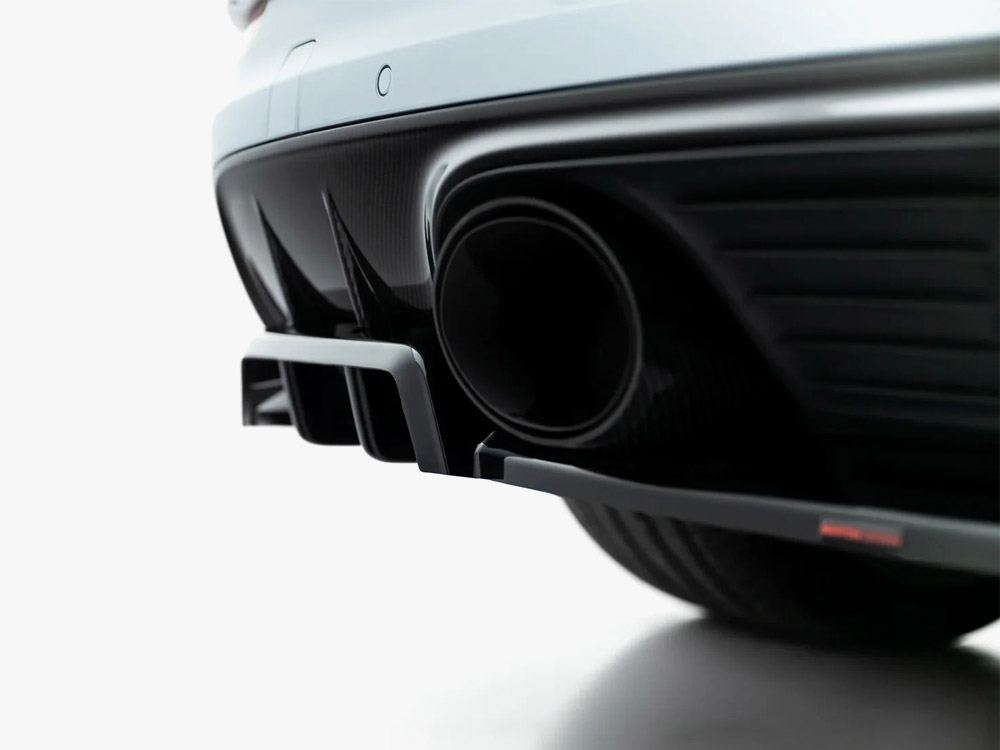 Rear Splitter (With Vertical Bars) compatible with Porsche Cayenne GTS / Turbo Sport Pack / Turbo E-Hybrid GT Pack Coupe Mk3 Facelift - 5 