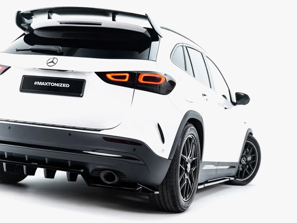 Rear Splitter (With Vertical Bars) compatible with Mercedes-AMG GLA 35 H247 - 5 