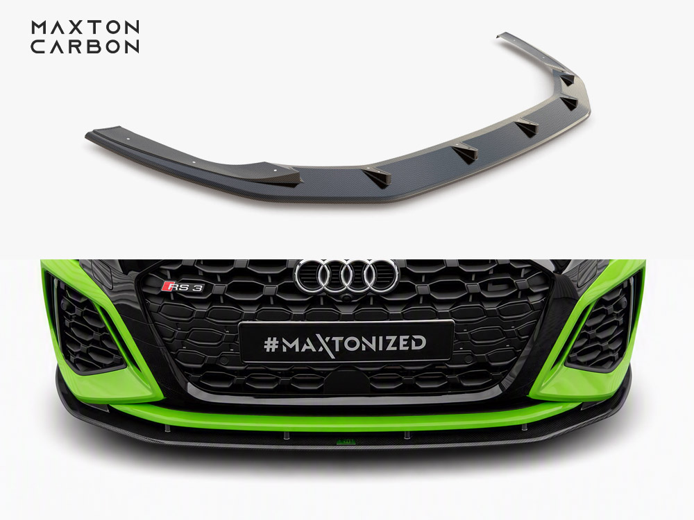 Carbon Fiber Front Splitter compatible with Audi RS3 Sedan / Sportback 8Y - 1 
