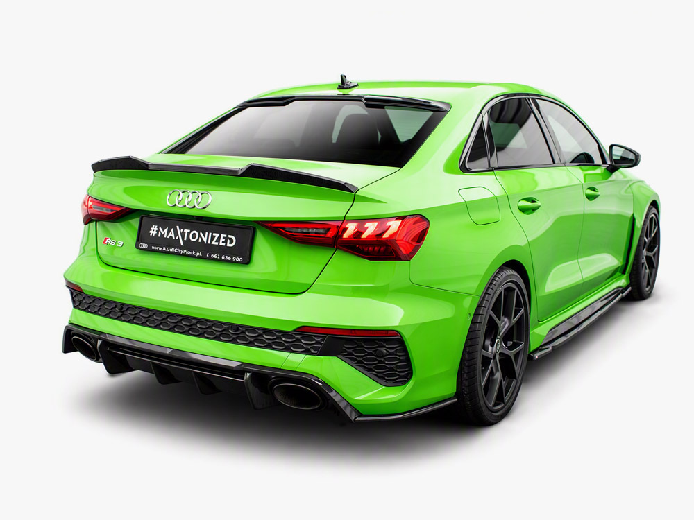 Carbon Fiber Tailgate Spoiler compatible with Audi RS 3 / S3 / A3 S Line / Standard Sedan 8Y - 2 