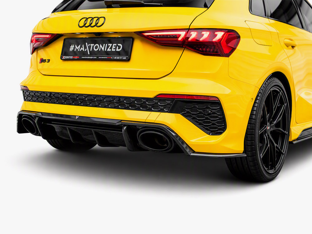 Carbon Fiber Rear Side Splitters compatible with Audi RS3 Sportback 8Y - 4 
