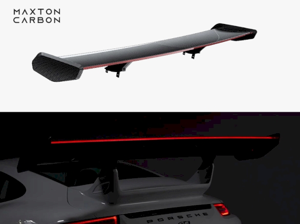 Carbon Spoiler V.1 + LED compatible with Porsche 911 GT3 991.1