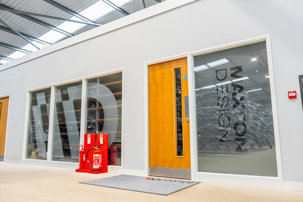 Maxton Design UK warehouse entrance